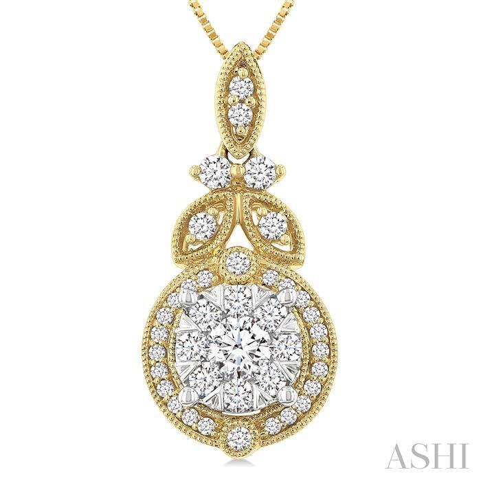 Round Shape Lovebright Diamond Pendant