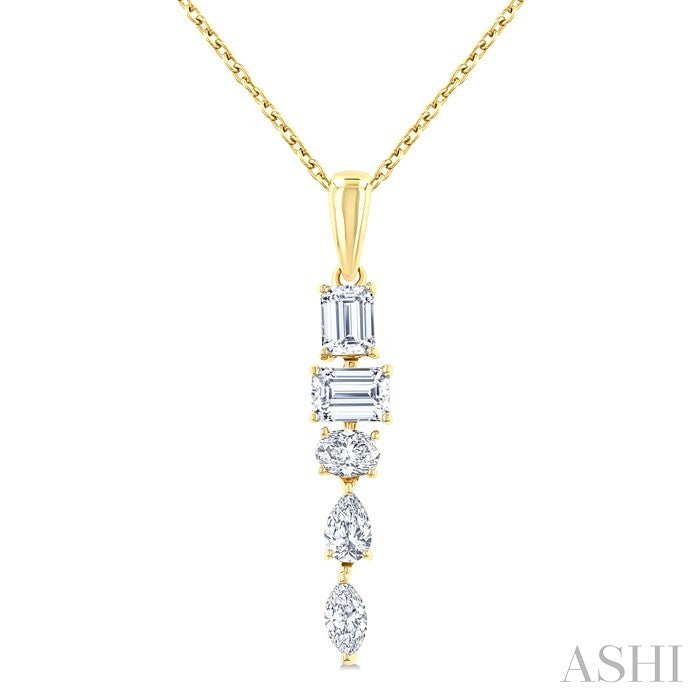 Mixed Shape Diamond Fashion Pendant