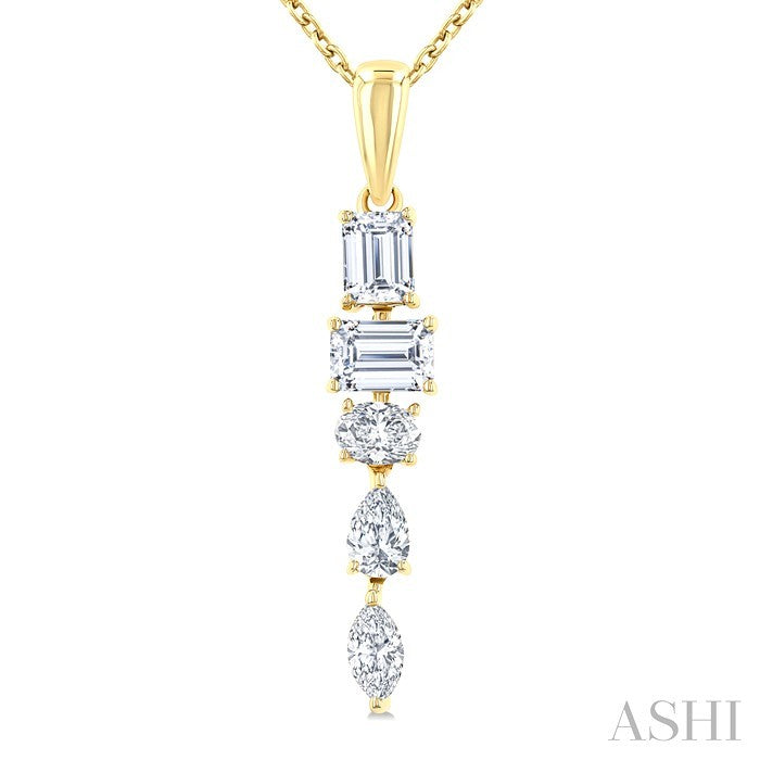Mixed Shape Diamond Fashion Pendant