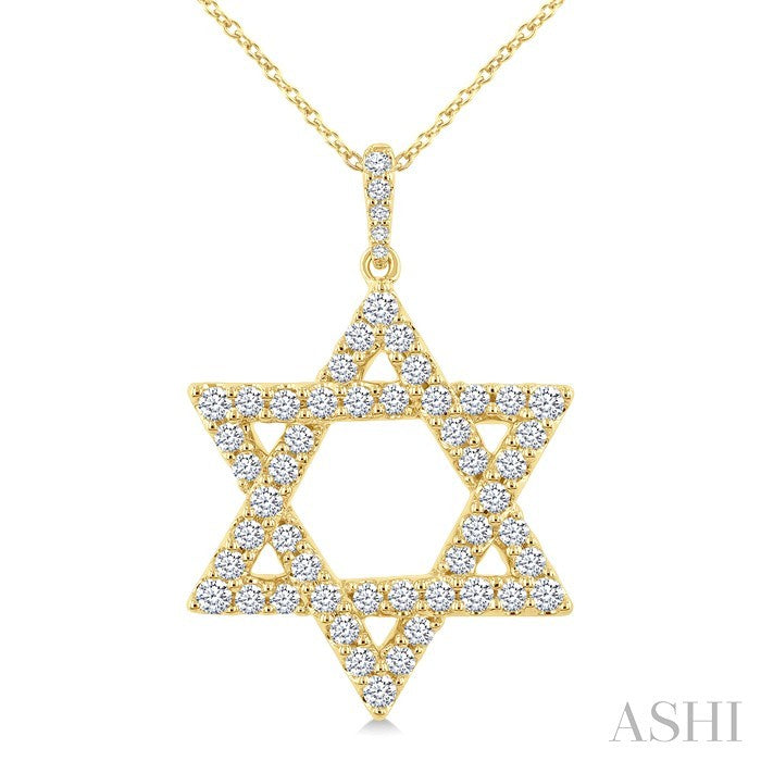 Star of David Diamond Fashion Pendant