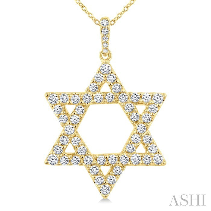 Star of David Diamond Fashion Pendant