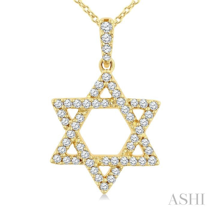 Star of David Diamond Fashion Pendant
