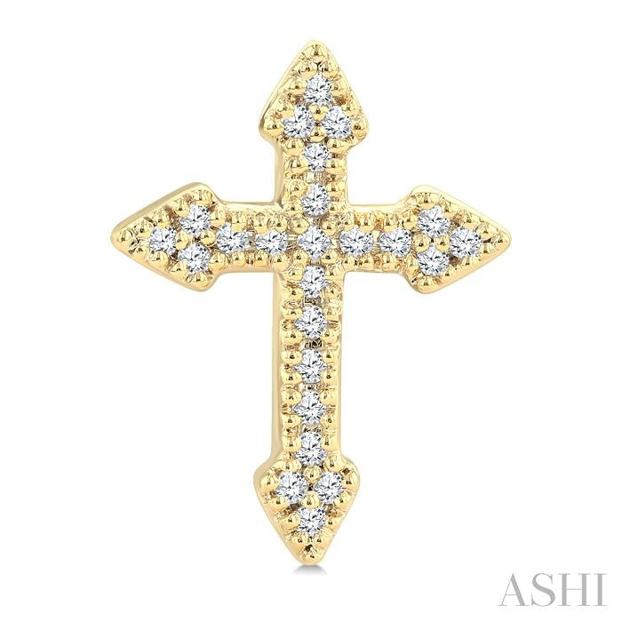Cross Petite Diamond Fashion Earrings