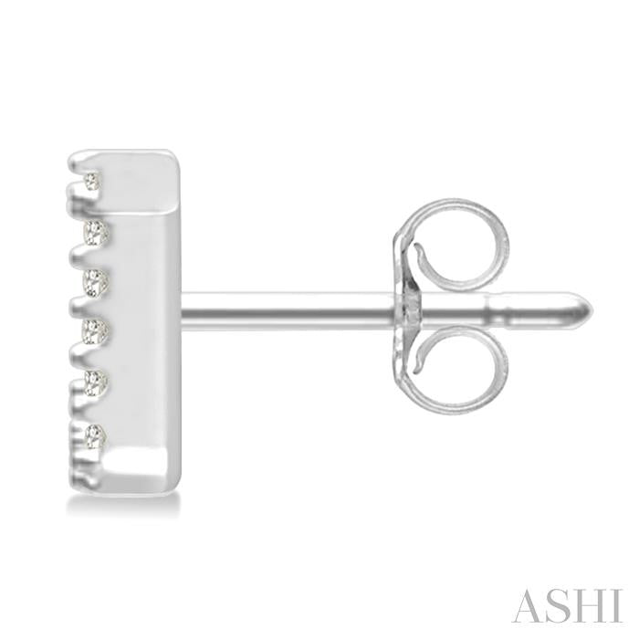 Block 'J' Initial Diamond Earrings