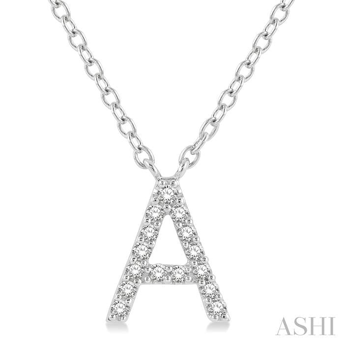 Block 'A' Initial Diamond Pendant