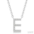 Block 'E' Initial Diamond Pendant