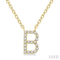 Block 'B' Initial Diamond Pendant