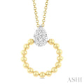 Bead Pear Shape Lovebright Diamond Pendant