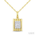 Baguette Halo Diamond Fashion Pendant