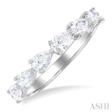 1 ctw East-West Pear Shape Diamond Fashion Ring in 14K White Gold