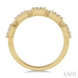 3/4 ctw Baguette and Round Cut Diamond Fusion Ring in 14K Yellow Gold