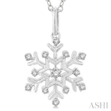 Snow Flake Petite Diamond Fashion Pendant