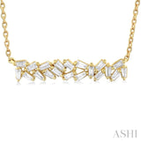 Scatter Baguette Diamond Fashion Necklace