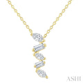 Mixed Shape Zig-Zag Diamond Fashion Pendant