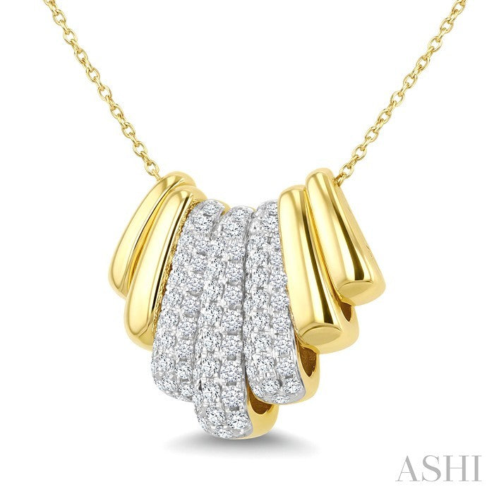 Pave-Set Diamond Fashion Pendant