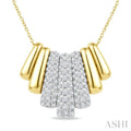 Pave-Set Diamond Fashion Pendant