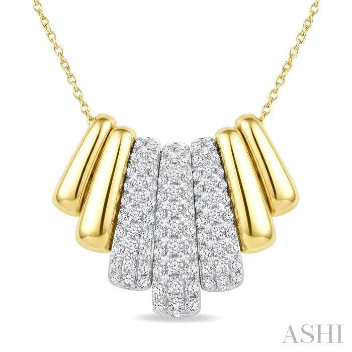 Pave-Set Diamond Fashion Pendant