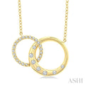 Mosaic Circle Interlock Diamond Fashion Pendant