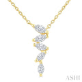 Marquise Shape Zig-Zag Diamond Fashion Pendant