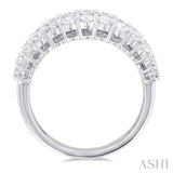 2 3/8 ctw Baguette and Round Cut Diamond Fashion Band in 14K White Gold