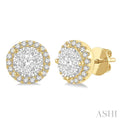 Round Shape Halo Lovebright Essential Diamond Earrings