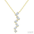 Mixed Shape Zig-Zag Diamond Fashion Pendant