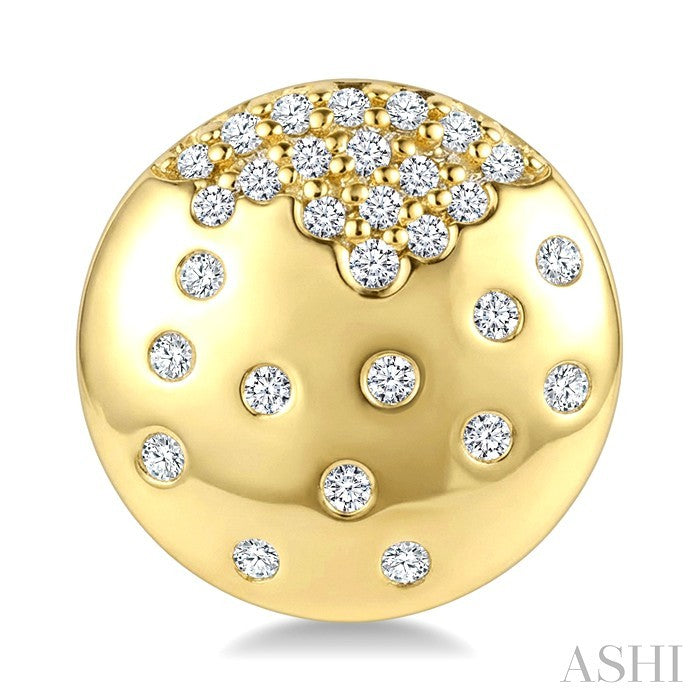 Mosaic Circle Diamond Fashion Earrings