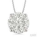 Round Shape Lovebright Essential Diamond Solitaire Pendant