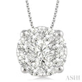 Round Shape Lovebright Essential Diamond Solitaire Pendant