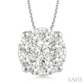 Round Shape Lovebright Essential Diamond Solitaire Pendant