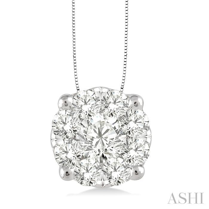 Round Shape Lovebright Essential Diamond Solitaire Pendant