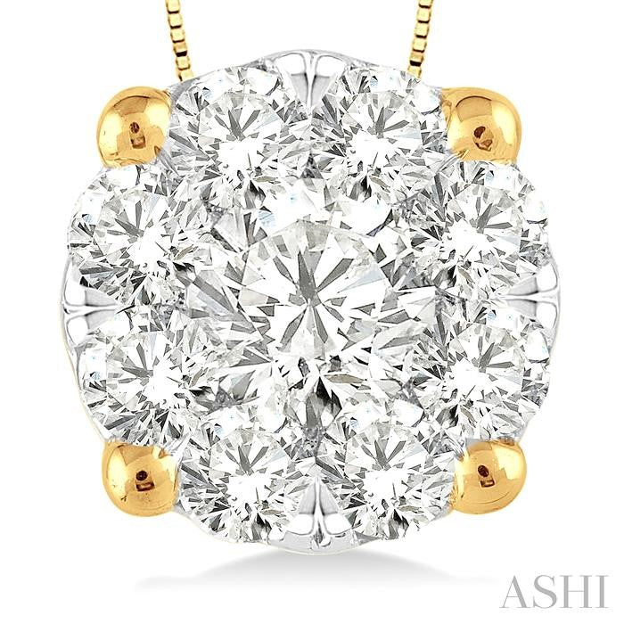 Round Shape Lovebright Essential Diamond Solitaire Pendant