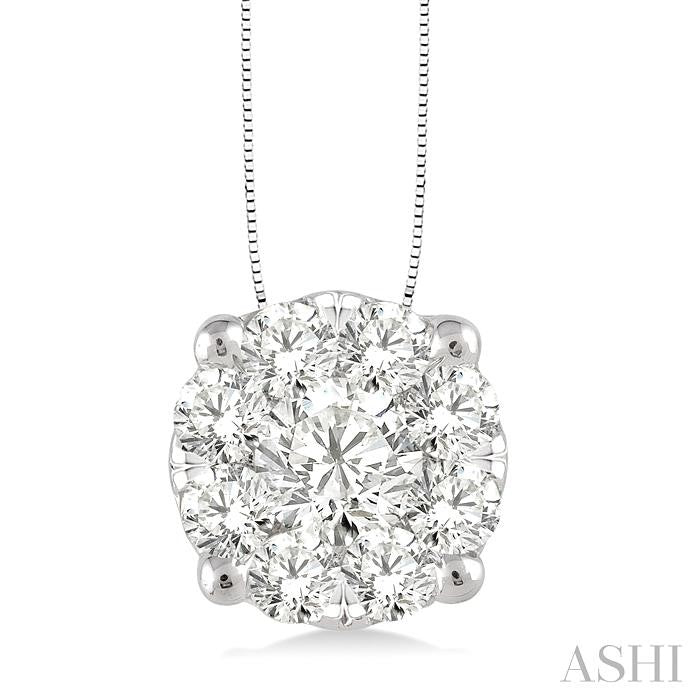 Round Shape Lovebright Essential Diamond Solitaire Pendant