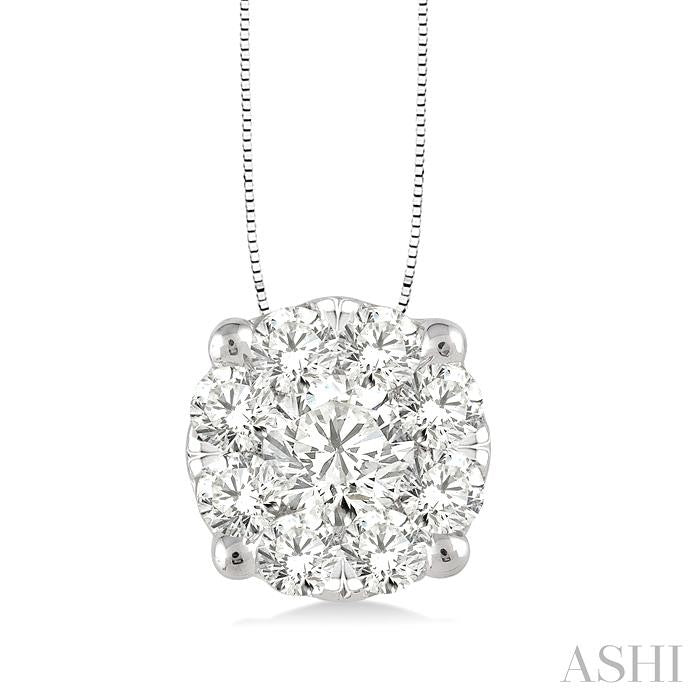Round Shape Lovebright Essential Diamond Solitaire Pendant