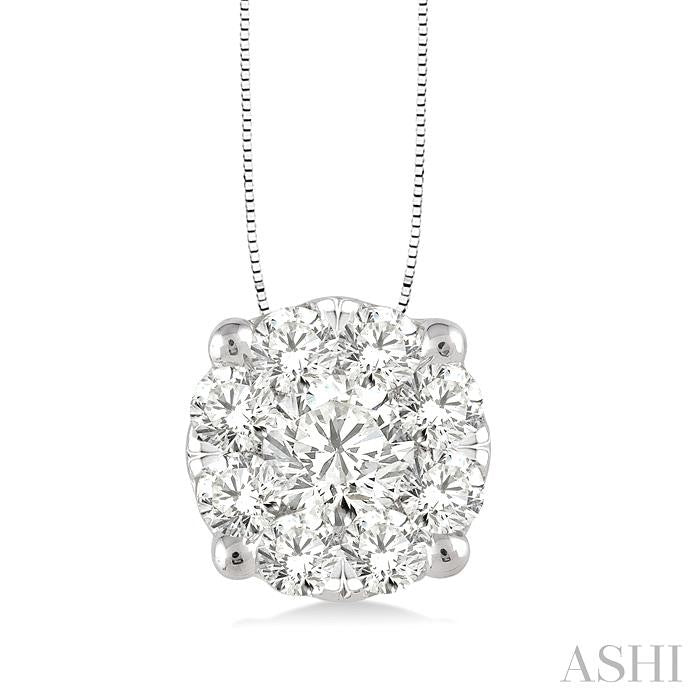 Round Shape Lovebright Essential Diamond Solitaire Pendant
