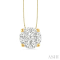 Round Shape Lovebright Essential Diamond Solitaire Pendant