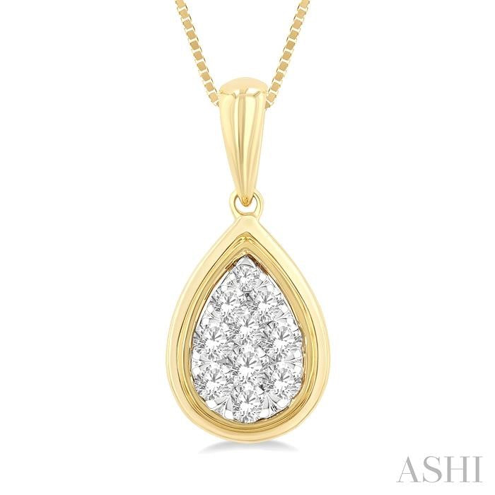 Pear Shape Lovebright Diamond Fashion Pendant