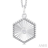 Hexagon Shape Medallion Diamond Pendant