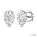 Pear Shape Bezel Set Lovebright Essential Diamond Stud Earrings