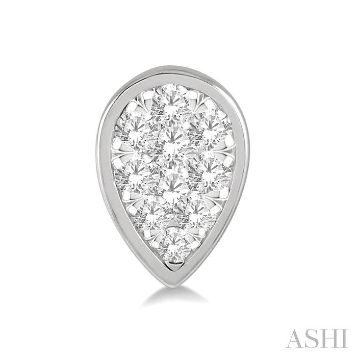 Pear Shape Bezel Set Lovebright Essential Diamond Stud Earrings