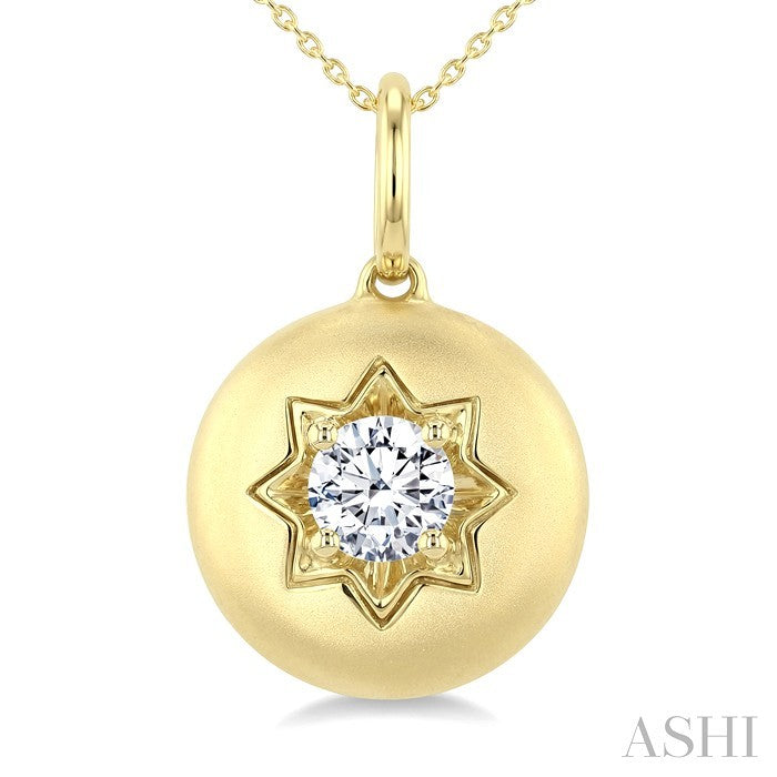 Circle Diamond Fashion Dome Pendant