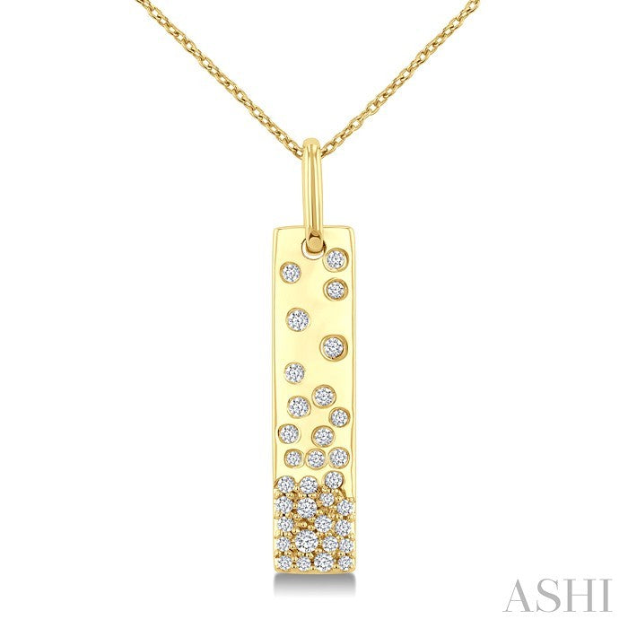 Mosaic Bar Diamond Fashion Pendant