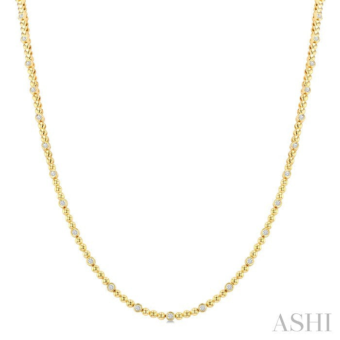 Bead Bijoux Bezel Diamond Fashion Necklace