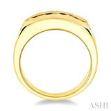 1.00 ctw Round Cut Diamond Men's Ring in 14K Yellow Gold