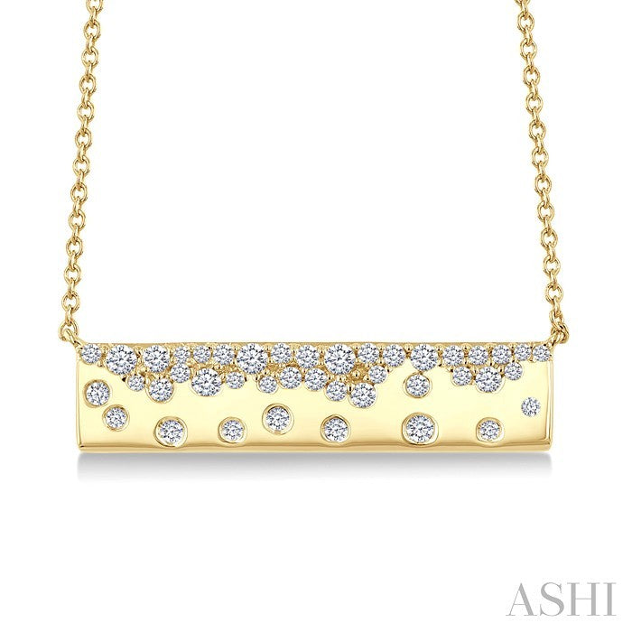 Mosaic Bar Diamond Fashion Necklace