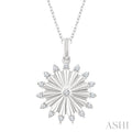 Circle Fluted Diamond Fashion Pendant