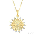 Circle Fluted Diamond Fashion Pendant