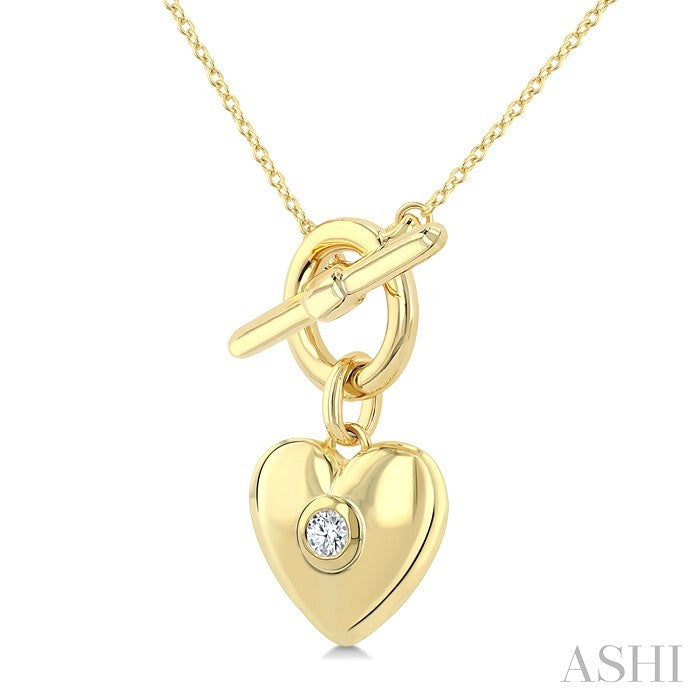 Heart Toggle Diamond Fashion Necklace