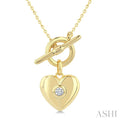 Heart Toggle Diamond Fashion Necklace