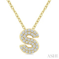 Bubble 'S' Initial Diamond Pendant